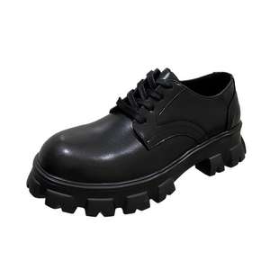 รองเท้าหนังผู้ชายสไตล์อังกฤษยุปปี้ รองเท้าลำลองและรองเท้าทางการสไตล์เกาหลีสุดเทรนดี้ รองเท้าเสริมส้นทรงหนาเพิ่มความสูง - Product Image 1