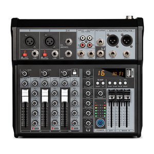 Ka4 Dj Mixer USB 4 Kênh Âm Thanh Mixer Giao Diện Điều Khiển Giá Tốt Nhất Âm Thanh Mixer Mini Gia Đình KTV 48V USB/Bt Hiệu ứng Ghi - Product Image 1