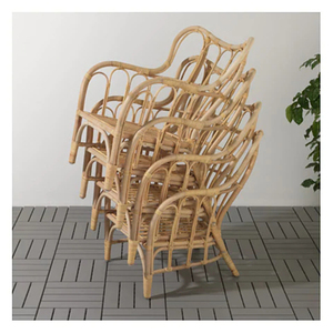 Conjunto de Muebles de Jardín Contemporáneos de Mimbre Natural de Ratán para Exteriores - Product Image 5