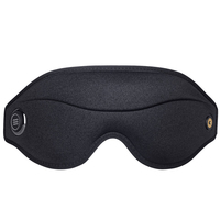 Masque oculaire chauffant électrique 3D magnétique avec musique Bluetooth, vibration USB, vapeur, masseur oculaire pour le sommeil, en coton tricoté élastique