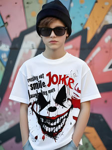 T-shirts d'été décontractés à manches <span class=keywords><strong>courtes</strong></span> pour garçons, style farce amusant, personnalisables, en polyester/nylon, séchage rapide, coupe ample, imprimés numériques – Grande Vente - Product Image 1