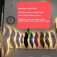 Lámpara de Pared Moderna Tricolor de Resina, Decoración de Pared Interior para Sala de Estar y Dormitorio, Lámpara de Pared LED con Diseño de Pluma