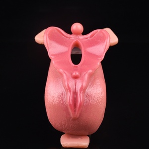 FAAK Penis Attachment Sex Grinder Strap on Pussy Shaped Grinder Clitoris Friction Stimulator Cock <b>Ring</b> Delay Ejaculation - Product Image 4