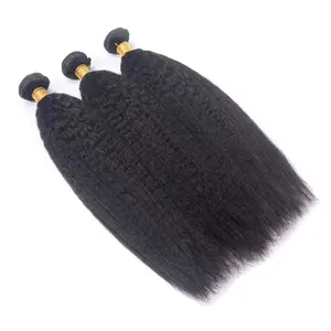 Fasci dritti Yaki di alta qualità Hip Hop Crochet mongolo crespo dritto parrucchino brasiliano intrecciare i capelli