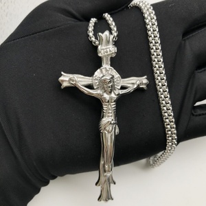 <span class=keywords><strong>Pendentif</strong></span> <span class=keywords><strong>Croix</strong></span> de <span class=keywords><strong>Jésus</strong></span> en Acier Inoxydable Plaqué Or 18 carats, Nouveaux Matériaux, Produits de Mode, Bijoux Beiyan - Product Image 5