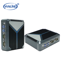 Vente d'usine - Mini PC sans ventilateur Alder Lake N100 avec double LAN, 2 ports COM, technologie AI, mini ordinateur, double sortie 4K, PC industriel en stock