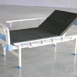 Yonghui Hospital <b>Bed</b> Manual Single Rocking <b>Backrest</b> Lifting Leg Raising Nursing <b>Bed</b> Ivory White Model 002 - Product Image 1