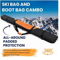 Ensemble de sacs de ski et de bottes de ski rembourrés avec logo personnalisé, 200 cm, protection intégrale, résistant à l'eau, ensemble de voyage pour équipement de ski