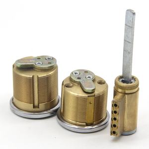 Muestra disponible de latón macizo KIK, perilla de cilindro para llave, cerradura de puerta, Cerraduras de grado 2, Perno muerto de un solo cilindro - Product Image 1