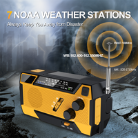 Tragbares Notfallradio für Camping und Überlebenssituationen, Solar- und Handkurbelbetriebenes Radio mit Telefonladegerät, AM/FM/NOAA Wetterradio