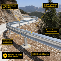 Barandilla de Seguridad para Carreteras de Acero Galvanizado por Inmersión en Caliente, Tipo W, Certificada EN1317, Sistema de Barrera de Seguridad Vial, Fabricante Profesional