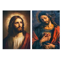 Art mural chrétien, toile imprimée avec l'image de Dieu Jésus, pour la salle de prière, le salon, la chambre à coucher, la salle de prière
