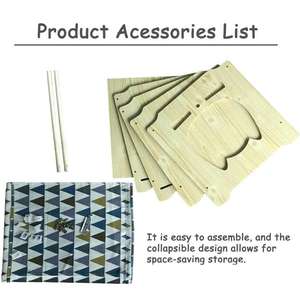 Natural Wood Cat House Quadratic Pet Bed Multifunctional <b>Small</b> Size For Indoor Cats Solid Wood Construction With Soft <b>Mat</b> Top - Product Image 2