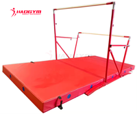 Barres asymétriques de gymnastique junior HAOGYM pour l'entraînement, avec tapis d'atterrissage, équipement de gymnastique pour les filles des clubs