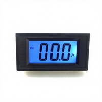 Sunstar Sss030 DC +/-100A 12V Amperímetro Digital LCD con Perilla de Control Giratoria, Medidor de Corriente Positiva y Negativa, Azul