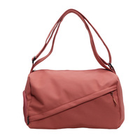 Sac de sport décontracté en toile à motif géométrique avec fermeture éclair, séparation sec/humide, couleur unie, grande capacité, pour gym, yoga, voyage court, à porter à l'épaule