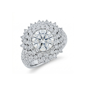 Custom <b>Silver</b>/10K/14K/18K <b>Solid</b> Gold 2.00 Carat VVS-VS Quality Round Lab Grown Brilliant Cut Diamond engagement Ring - Product Image 1