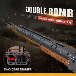 Mould <span class=keywords><strong>King</strong></span> 14016 Pistola de Bloques de Construcción, Escopeta de Doble Cañón, Modelo de Juguete DIY, Sets de Bloques de Construcción MOC, Precio Mayorista Razonable - Product Image 4