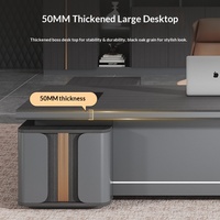 LBZ-162X Bureau de direction de luxe moderne avec meuble d'appoint haut de gamme pour Président, Directeur, Superviseur, Général-directeur, Grand modèle
