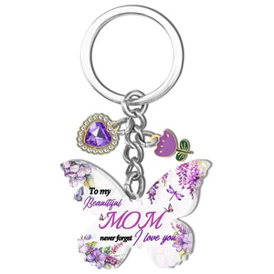 Regalos Inspiradores de Fe, Amuletos Cristianos Religiosos con Versículos Bíblicos, Llaveros de Acrílico con Forma de Mariposa - Product Image 5