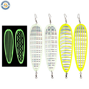 Señuelos de pesca de acero inoxidable de 11 pulgadas, señuelos para lubina, cebo de fondo para pesca con señuelos, con patrón de lentejuelas - Product Image 2