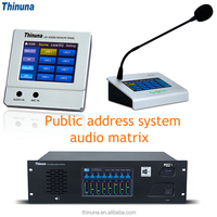 Thinuna PX-3000 FM Tuner Amplifikatör 20 Bus Tipi Matris Yayın PA Sistemi 8x8 Sesli Alarm Tahliye Sesi Ana Ünitesi Ses Matrisi Amplifikatörü