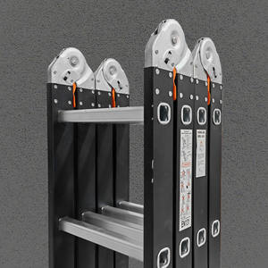 Échelle transformable multifonction <span class=keywords><strong>8</strong></span>-en-1 en acier au carbone, certifiée EN131 - Product Image 2