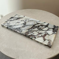 Stonekocc 40*20cm 100% Marbre de luxe Calacatta Viola d'Italie sculpté, boîte de rangement à compartiment unique pour bijoux, cuisine et salle de bain