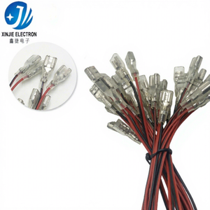 Kabel Terminal Spade Pria Merah Hitam PVC, Kabel Harness Kustom AWG & Panjang untuk Peralatan, Adaptor, LED, Koneksi Internal Mainan - Product Image 1