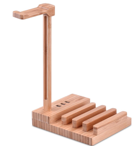 Bamboo <b>Desktop</b> Headphone <b>Stand</b> (Universal Fit) - Product Image 2