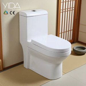 WC monobloc YIDA certifié SASO, à étiquette verte, en céramique, à double chasse, à poser au sol, avec siphon S/P, pour applications hôtelières, à haut rendement en matière <span class=keywords><strong>d</strong></span>'efficacité hydroénergétique - Product Image 2
