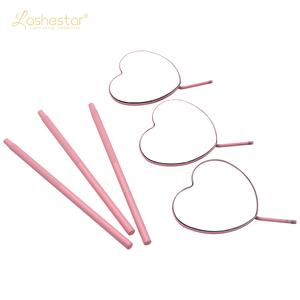 Blanco Rosa venta al por mayor patentado giratorio plegado prueba espejo herramientas de extensión de pestañas espejo de pestañas tren maquillaje pestañas Mirr - Product Image 2