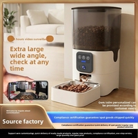 Distributeur automatique de nourriture pour animaux de compagnie 6L, distributeur de nourriture programmable avec caméra WiFi en option et bol en acier inoxydable pour petits chats et chiens