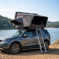 Tente de toit rigide pour camping en plein air, coque en aluminium, grand espace pour 4 personnes, compatible SUV et pick-up