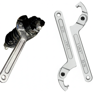 Jeu de clés à crochet réglables en acier au chrome-vanadium avec clé à goupille à tête ronde, personnalisable OEM - Product Image 1