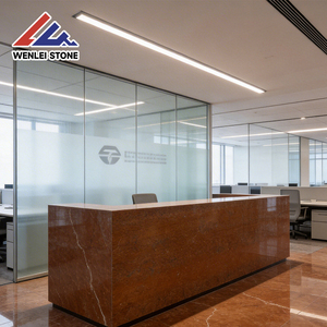 Losas de Mármol Rojo Marrón Pulido Directamente de Fábrica Wenlei para Proyectos de Decoración de Interiores - Product Image 2