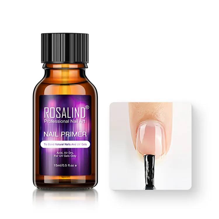 Rosalind professional nail supplies nail art tools bonding uv gel polish oem 15ml no need cure air dry nail primer for wholesale