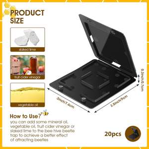 Outils d'apiculture Boîte de coléoptère de <span class=keywords><strong>ruche</strong></span> réutilisable Outils de collecte pour apiculteur - Product Image 6