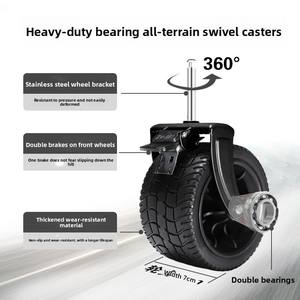 Grand chariot de camping d'extérieur avec roulements doubles, pliable compact et portable pour les pique-niques, les stands ou les campings - Product Image 3