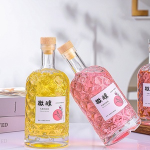 Bouteilles <span class=keywords><strong>de</strong></span> vodka en verre avec étiquette personnalisée <span class=keywords><strong>de</strong></span> 375ml 500ml Bouteille <span class=keywords><strong>de</strong></span> rhum <span class=keywords><strong>de</strong></span> liqueur <span class=keywords><strong>de</strong></span> <span class=keywords><strong>gin</strong></span> whisky en verre <span class=keywords><strong>de</strong></span> 16oz avec bouchon en liège - Product Image 5