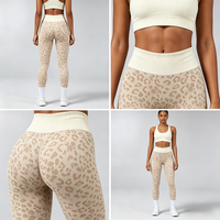 Leggings de yoga respirants à taille haute pour femmes, imprimé léopard, sans couture, extensibles, pour le yoga, la gym et la remise en forme quotidienne
