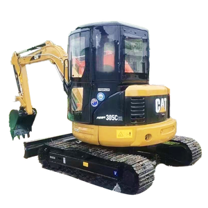 Miniexcavadora hidráulica usada Caterpillar Cat305 CCR de 5 toneladas, excavadora CAT305 305.5 con motor Cummins y orugas de goma - Product Image 1