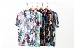 Gros RTS Faible QUANTITÉ MINIMALE DE COMMANDE Personnalisé partout impression vêtements De Plage Station aloha shirts chemises Hawaïennes
