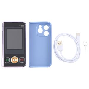 أحدث هاتف SOYES V-899 بشريحتي اتصال وذاكرة 32 ميجابايت + 64 ميجابايت وشاشة 2.4 بوصة + 2.8 بوصة، هاتف جيب بتقنية 2G وبطارية 1350 مللي أمبير - Product Image 5