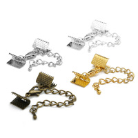 MFan Fermoir électroplaqué type mousqueton, boucle de gilet, clip bouche de cheval, chaîne queue de cheval, 5 cm de long, 12 mm, accessoires de bijouterie DIY