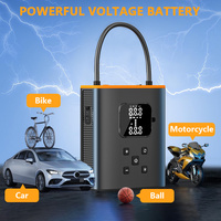 Kit de démarrage de batterie de voiture 12V en plastique avec manomètre numérique, pompe à air, moniteur de pression des pneus pour voitures et motos CE/FCC/ROHS Noir