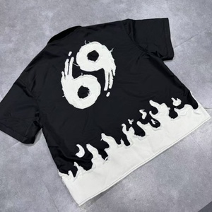 OEM Custom Satin Work Shirts with Streetwear Design Puffer Button-<b>up</b> <b>Open</b> Collar Nylon Button-<b>up</b> Printed Pattern Logo Embroidery - Product Image 5