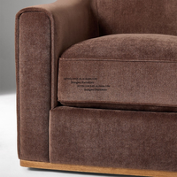 Fauteuil pivotant moderne une place en tissu pour bureau ou salon, idéal pour villas, canapé, chaise de négociation, mobilier