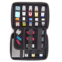 Custom Tech Electronics Power Bank Gadget Organisateur Voyage EVA Mallette de rangement rigide Câble USB Sac de transport Pochette