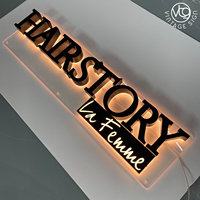 Enseigne personnalisée rétroéclairée noire, enseigne en acrylique LED pour extérieur, enseigne en aluminium avec logo d'entreprise, enseigne DIY, enseignes rétroéclairées noires avec logo pour entreprise
